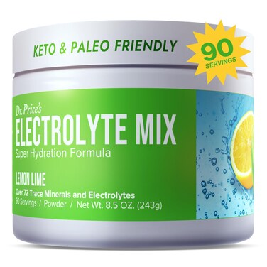 Electrolytes Powder No Sugar  LemonLime Electrolyte Mix  Hydration Drink  Keto Electrolytes  Fasting Electrolytes  Water Enhancer No Tablets NonGMO Gluten Free Sports Drink  90 Servings