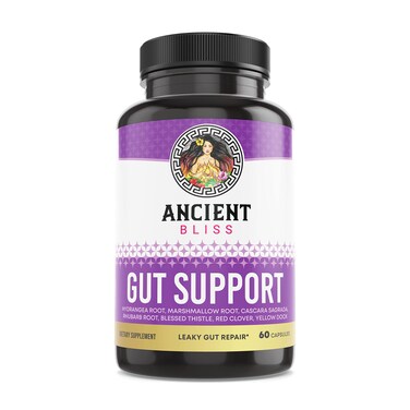 Ancient Bliss Leaky Gut Supplement L Glutamine Capsules for Gut Support with Blessed Thistle and Hydrangea Root Vegan and NonGMO 60 Capsules
