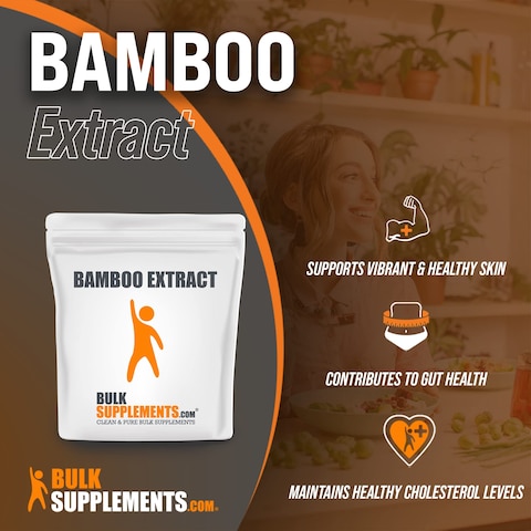 BulkSupplementscom Bamboo Extract Powder  Silica Supplements from Bamboo Leaf  Stem Bamboo Powder for Bones  500mg of Bamboo Extract per Serving Gluten Free 100 Grams  35 oz