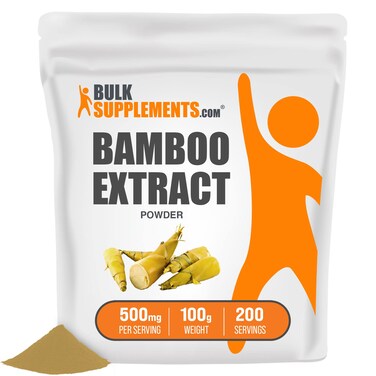 BulkSupplementscom Bamboo Extract Powder  Silica Supplements from Bamboo Leaf  Stem Bamboo Powder for Bones  500mg of Bamboo Extract per Serving Gluten Free 100 Grams  35 oz