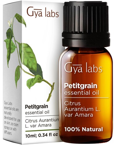 Gya Labs Petitgrain Essential Oil for Skin  Petitgrain Essential Oil Diffuser  Petitgrain Oil for Hair Aromatherapy Massage  Candle Making  Woodsy  Floral Scent  100 Natural 034 Fl Oz