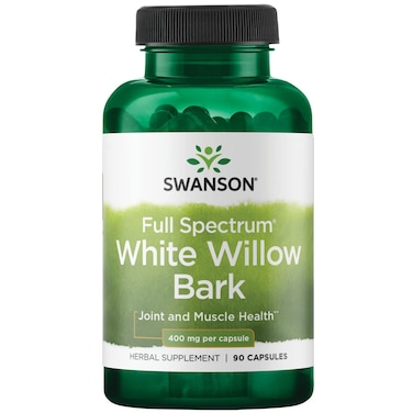 SwansonWhite Willow Bark 400 Milligrams 90 Capsules