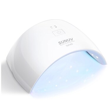 SUNUVUV LED Nail Lamp Gel UV Light Nail Dryer for Gel Nail Polish Curing Lamp with Sensor 2 Timer SUN9C Blue Gift for Women Girl