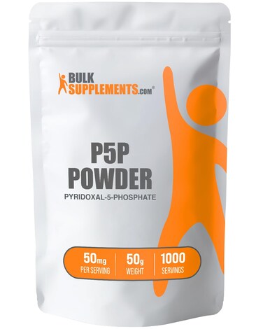 BulkSupplementscom Pyridoxal 5 Phosphate Powder  P5P Vitamin B6 Supplement P5P 50mg  P5P Supplement Gluten Free 50mg of per Serving 50g 18 oz Pack of 1