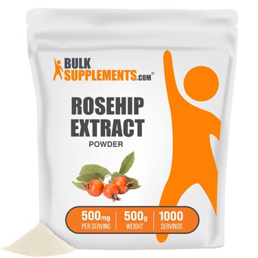 BulkSupplementscom Rosehip Extract Powder  Rose HIPS Supplement Rosehip Powder  Herbal Supplement Antioxidants Source  Gluten Free 500mg per Serving 500g 11 lbs Pack of 1