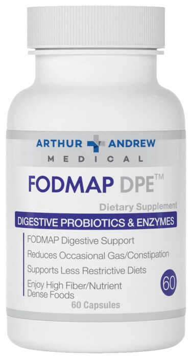 Arthur Andrew MedicalFODMAP DPE Digestive Probiotics and Enzymes Relief for FODMAP Intolerance and Highly Fermentable Foods Vegan NonGMO 60 Capsules