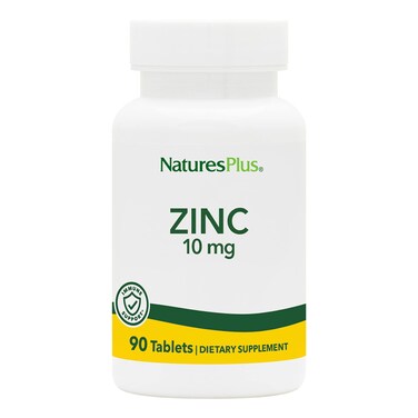 NaturesPlus Zinc Tablets  10 mg 90 Vegetarian Supplements  Immune System Supplement for Cellular Growth  Repair  Promotes Healthy Digestion Metabolism  Vision  GlutenFree  90 Servings