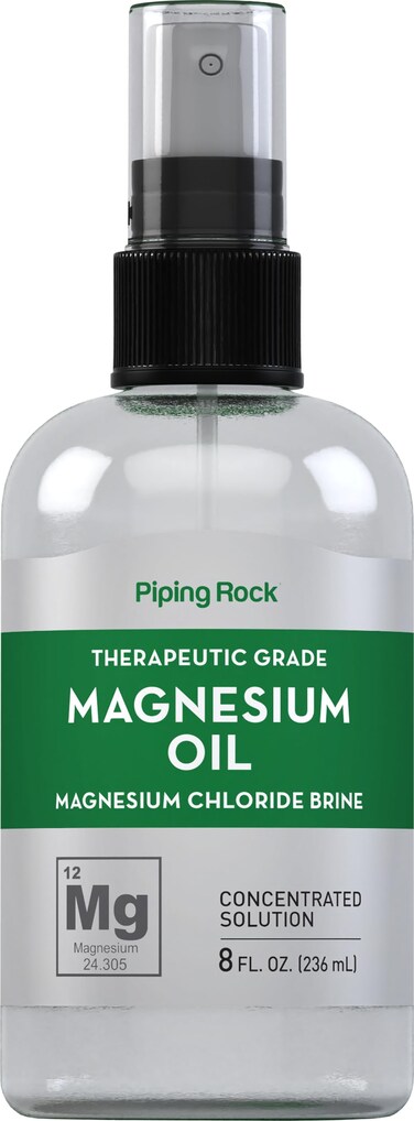 Piping Rock Magnesium Oil Spray  8 Fl Oz  Pure Magnesium Chloride Brine  Liquid Concentrated Solution  Therapeutic Grade  NonGMO Gluten Free