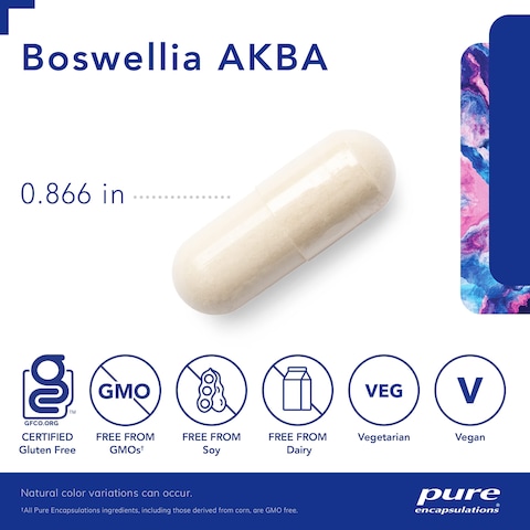 Pure Encapsulations Boswellia AKBA  Supports Joint Health Colon Immune System Gastrointestinal Tract  Cell Health  with 5LOXIN Boswellia Extract  Vegan  NonGMO  60 Capsules