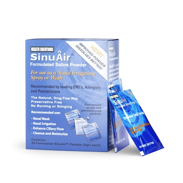 SinuAir Powdered Nasal Irrigation Solution and Moisturizer Packets