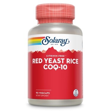 SOLARAY Red Yeast Rice with CoQ10 and Niacin Vitamin B3 HighQuality NonIrradiated Red Yeast Rice Plus CoEnzyme Q10 Citrinin Free 60Day Guarantee Lab Verified 90 Servings 90 VegCaps