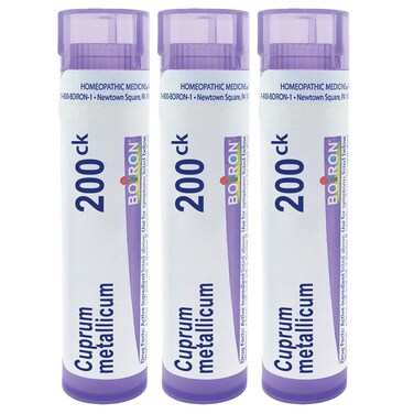 Boiron Cuprum metallicum 200ck 80 pellets homeopathic Medicine for Sudden Muscle Cramps 3 Count