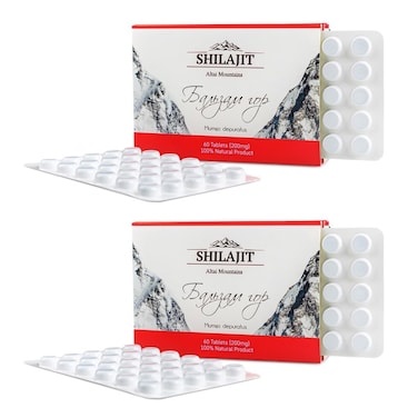Altai Shilajit 120 Tablets Mountain Balsam Label  Original Altai Siberian 100 Pure Fulvic Acid and Trace Minerals