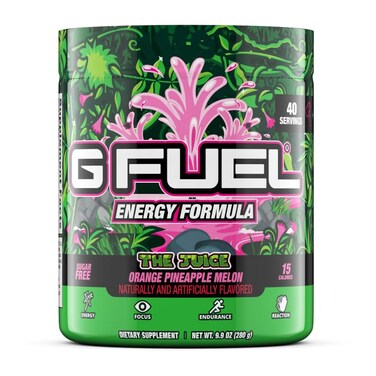 G FuelThe Juice Energy Powder Sugar Free Clean Caffeine Focus Supplement Water Mix Orange Pineapple  Melon Punch Flavor Focus Amino Vitamin  Antioxidants Blend  99 oz 40 Servings