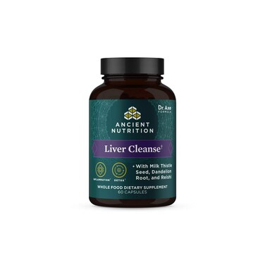 Liver Detox Supplement by Ancient Nutrition Ancient Herbals Liver Cleanse with Milk Thistle Dandelion Root  Reishi for Optimal Liver Support 1300mg Gluten Free 60 Count