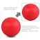 WOVTE Massage Lacrosse Ball for Sore Muscles Shoulders Neck Back Foot Body Deep Tissue Trigger Point Muscle Knots Yoga and Myofascial Release Red