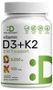 DEAL SUPPLEMENT Vitamin D3 K2 Softgel 250 Count 21 Complex Vitamin D3 5000 IU  Vitamin K2 MK7 Promotes Heart Bone  Teeth Health  Easy to Swallow