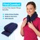 SunnyBay Microwavable Heating Pads Microwavable Moist Heated Neck and Shoulder Wrap Versatile Weighted Beanbag Cold Pack or Warm Compress 25 lbs 26x5 Inches Navy Blue