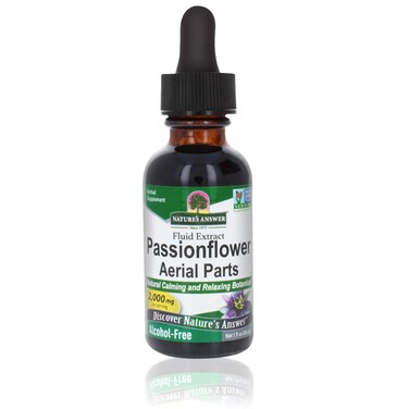 Natures AnswerPassion Flower 2000mg 1oz Extract  Liquid Herbal Tincture Supplement Drops  Natural Botanical  NonGMO Alcohol  GlutenFree Vegan 1oz  2 Pack