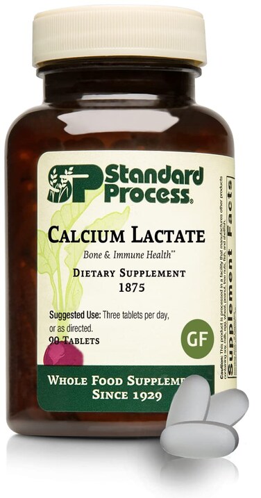 Standard Process Calcium Lactate  Immune Support and Bone Strength  Bone Health and Muscle Supplement with Magnesium and Calcium  90 Tablets