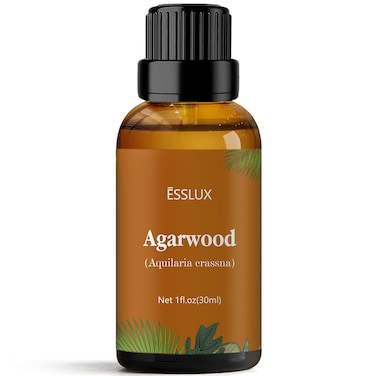 Agarwood Essential Oil ESSLUX Aromatherapy Oils for Diffuser Massage Soap Candle Making Perfume 30 ml
