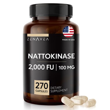 Nattokinase Supplement  2000 FU of Enzyme  270 Capsules of Nattokinase 100mg  Gluten Free NonGMO Vegan