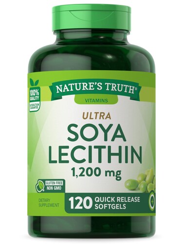 Natures TruthUltra Soy Lecithin 1200 mg  120 Softgels  NonGMO Gluten Free Supplement
