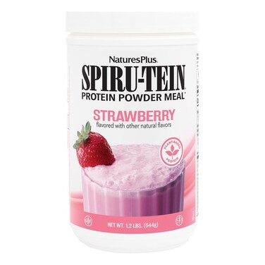Natures PlusSPIRUTEIN Strawberry  12 lb  PlantBased Protein Shake  NonGMO Vegetarian Gluten Free  16 Servings