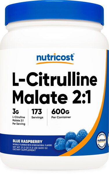 Nutricost LCitrulline Malate 21 600 Grams Blue Raspberry