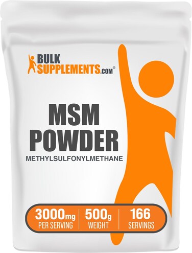 BulkSupplementscom MSM Powder  Methylsulfonylmethane MSM Supplement  MSM Pure Powder MSM 3000mg  for Joint Health Gluten Free 3000mg per Serving 500g 11 lbs Pack of 1