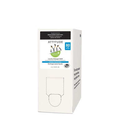 ATTITUDELiquid Laundry Detergent EWG Verified Laundry Soap HE Compatible Vegan and Plant Based Products CrueltyFree Wildflowers Bulk Refill 80 Loads 676 Fl Oz