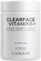 Codeage Clearface Pantothenic Acid Niacin Supplement Vitamins A C D3 E Probiotics Zinc Riboflavin Thiamin LLysine HCL  Omega3 Niacinamide Skin Botanical Blend  NonGMO  90 Capsules
