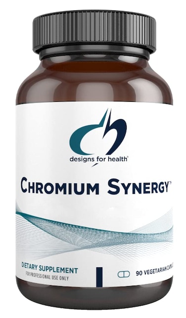 Designs for HealthChromium Synergy  NonGMO Chromium Nicotinate Glycinate Chelate Supplement with Vanadium Vitamin D Manganese Zinc  Taurine  Cinnamon Powder Base 90 Capsules
