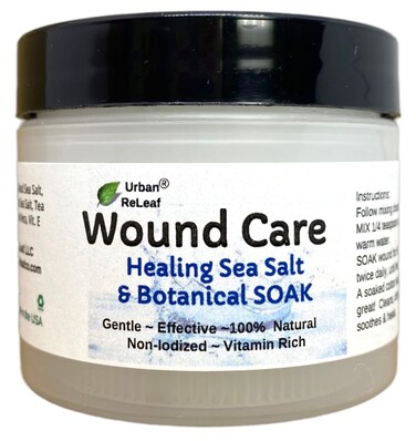 Urban ReLeaf Wound Care  Healing Sea Salt  Botanical SOAK  Safely Clean Disinfect  Heal Wounds Gentle Effective Noniodized 100 Natural Vitamin Rich