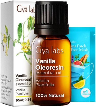 Gya Labs Vanilla Essential Oil for Skin  Vanilla Oleoresin Essential Oil  Vanilla Essential Oil for Diffuser  Candle Making Scent  Long Lasting Vanilla Oil Perfume 034 fl oz
