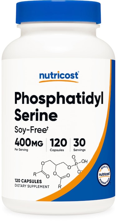 Nutricost Phosphatidylserine 400mg 120 Capsules  Soy Free 30 Servings Vegetarian Friendly NonGMO Gluten Free