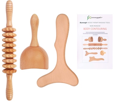 3in1 Wood Therapy Massage Tools Lymphatic Drainage Massager Wooden Massager for MaderoterapiaAntiCellulite Body Sculpting  Contouring