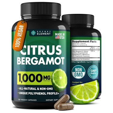 Citrus Bergamot Extract 1000mg  Citrus Bergamot Supplement for Heart Immune System Support and Healthy Aging  Pure Vegan Bergamot Capsules