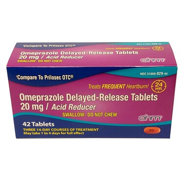 Ohm Omeprazole Tablets DelayedRelease Tablets 20mg Acid Reducer 42 Tablets
