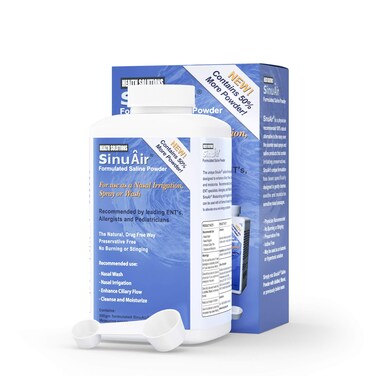 SinuPulse Elite SinuAir Sinus Rinse Salt Solution  Saline Powder for SinuPulse System Neti Pot Flush Nasal Wash Squeeze Bottle  Nose Irrigation for Sinuses 300g