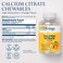 SOLARAYCalcium Citrate 1000 mg Natural Orange Flavor Chelated Calcium Supplement for Bone Strength Teeth Nerve Muscle and Heart Function Support 60Day Guarantee 15 Servings 60 Chewables