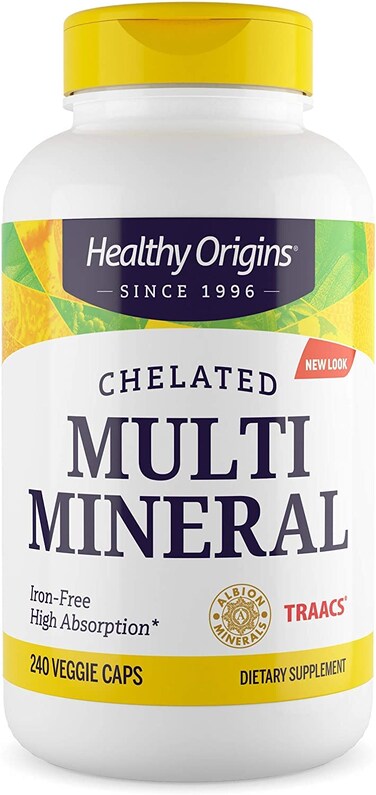 Healthy Origins Chelated Multi Mineral  Chelated Trace Minerals Supplement with Selenium Iodine Magnesium  More  GlutenFree Supplement with Albion Minerals  240 Veggie Capsules