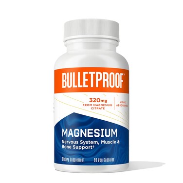 BulletproofMagnesium Capsules 90 Count Supplement for Nervous System Muscle and Bone Support