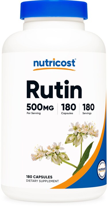Nutricost Rutin 500mg 180 Capsules  Gluten Free NonGMO and Vegetarian Friendly