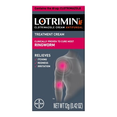 Lotrimin AF Ringworm Cream Clotrimazole 1  Clinically Proven Effective Antifungal Cream Treatment of Most Ringworm For Adults and Kids Over 2 years 42 Ounce 12 Grams