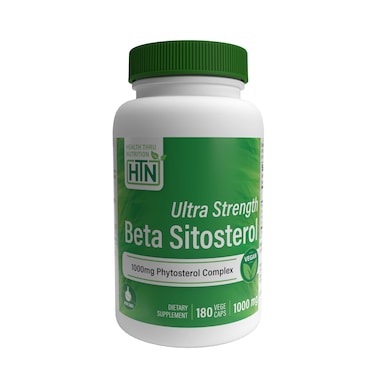 Health Thru Nutrition Ultra Strength Beta Sitosterol  1000mg Phytosterols Complex 400mg Beta  NonGMO Vegan Pack of 180