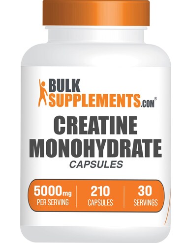 BulkSupplementscom Creatine Monohydrate Capsules  Micronized Creatine Monohydrate Creatine Pills  7 Creatine Capsules per Serving 5000mg Gluten Free 210 Capsules Pack of 1