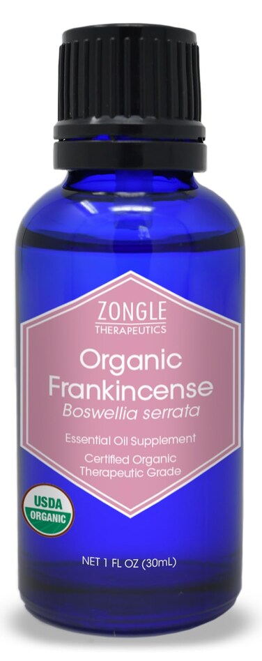 Organic Frankincense Essential Oil by Zongle  Supplement 100 Pure Natural Therapeutic  Food Grade Boswellia Serrata for Pain Skin Face Knee Edible Ingestible Oral Use  1 OZ