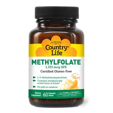 Country Life Methyl Folate 800 mcg Lozenges 60 Count