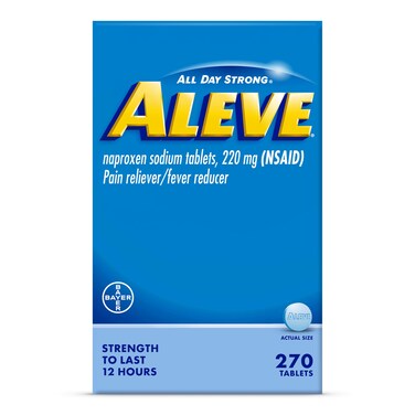 Aleve Pain Reliever  Fever Reducer Tablets Naproxen Sodium Headache Pain Relief Back and Body Pain Relief Medicine 270 Count